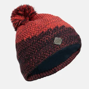 Gorro de invierno de punto Kazbek NAVY BLUE/CORAL FLUOR