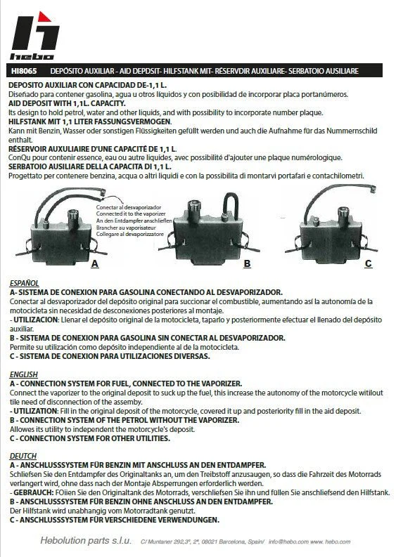 Deposito Auxiliar Gasolina 1.000Cc - Imagen 3