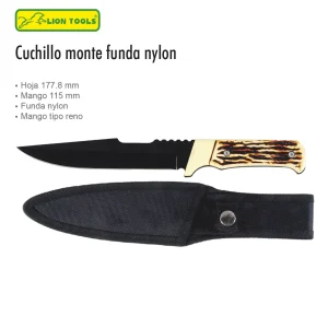 CUCHILLO 7 MANGO TIPO RENO FUNDA NYLON LION TOOLS