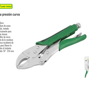Pinza de presión curva
