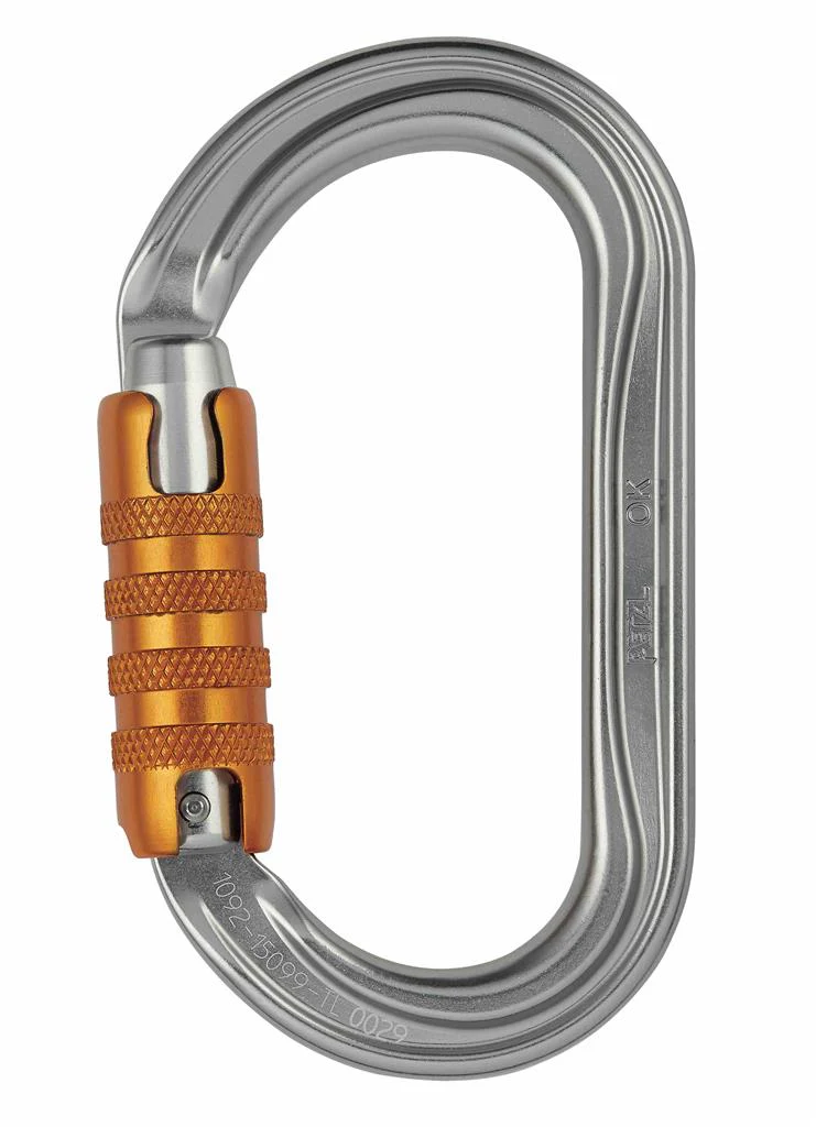 Mosqueton Petzl OK - sistema de bloqueo TRIACT-LOCK